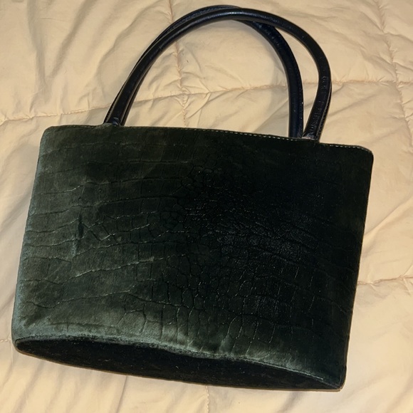 Velvet green handbag - Picture 3 of 10